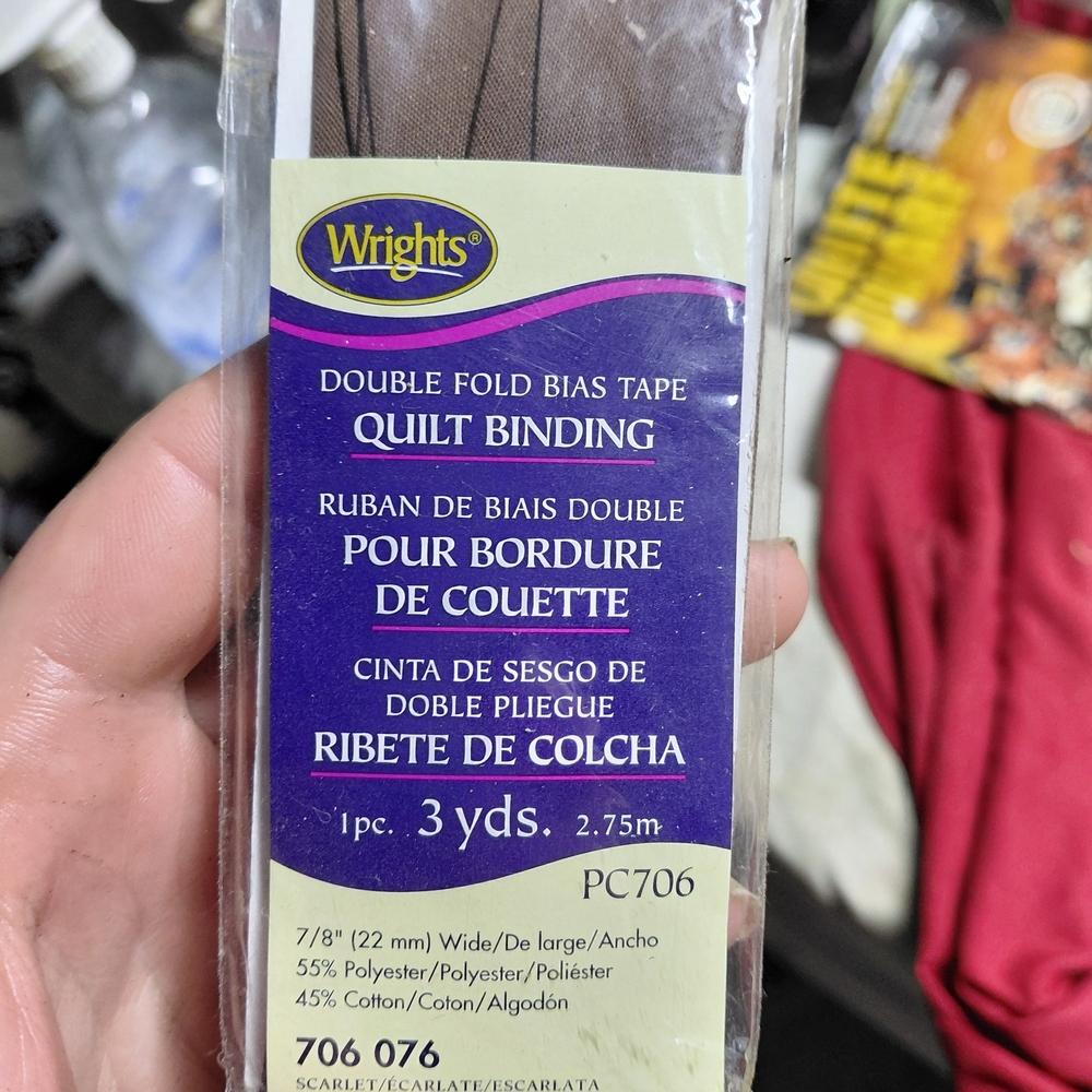 Wrights Brown Double Fold Bias Tape